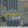 Tissu 45% cot 55% lin Echino on grey Tissu 45% cot 55% lin Echino on grey