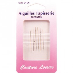 Aiguilles à tapisser assorties n° 24 à 26 X6