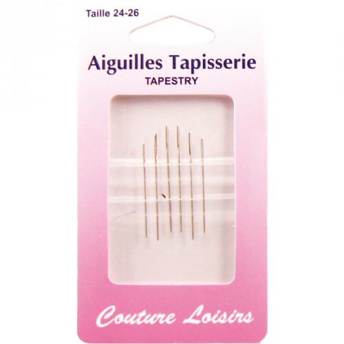 Aiguilles à tapisser assorties n° 24 à 26 X6