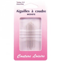 Aiguilles modiste assorties n°3 à 9 X10