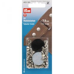 Carte 20 Rivets 3-4mm tubulaires laiton pour épais