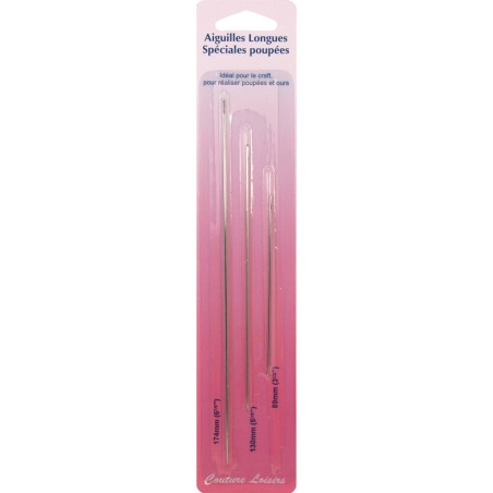 Aiguilles longues spéciales poupées X3