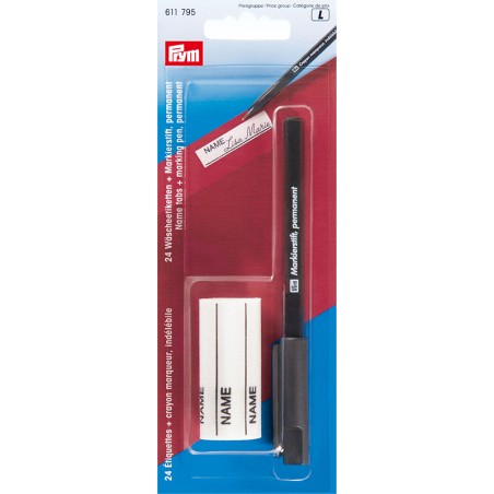 Crayon indélébile + 24 étiquettes