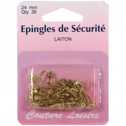 Epingles de sécurité laiton n°0 X36 - 24 mm