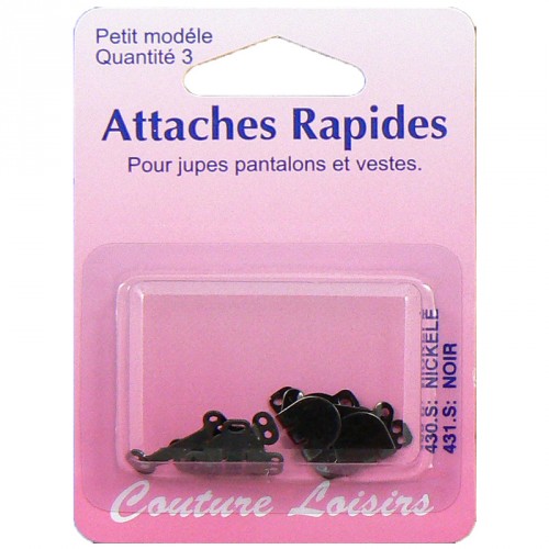 Agrafes noires pour jupes