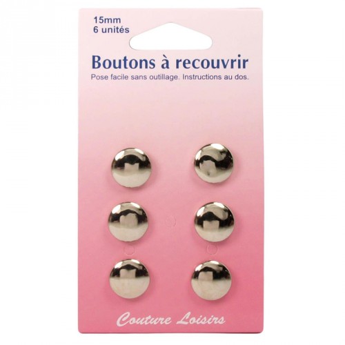 Boutons métal n°15 à recouvrir X6