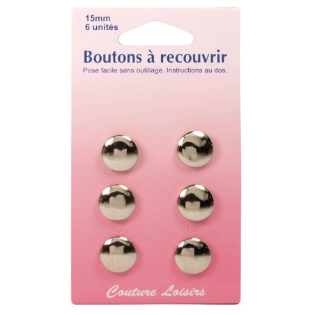 Boutons métal n°15 à recouvrir X6