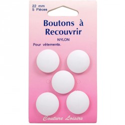 Boutons nylon n°22 à recouvrir X5