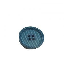 Bouton bleu texturé 20 mm