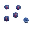 Bouton bleu motif licorne 18 mm