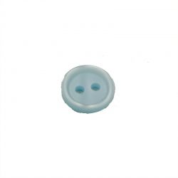 Bouton uni bleu 2 trous T11mm