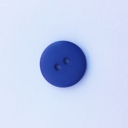 Bouton uni bleu marine T18mm 2 trous