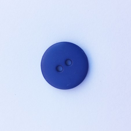 Bouton uni bleu marine T18mm 2 trous