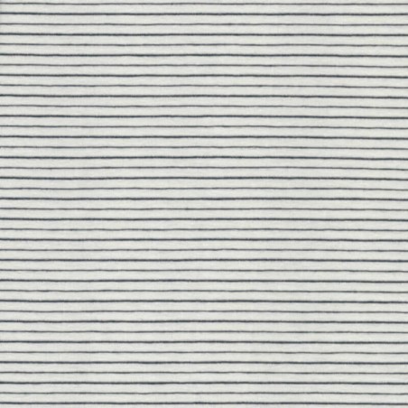 Tissu jersey  marinière blanc/bleu/gris lurex argent bleu 82