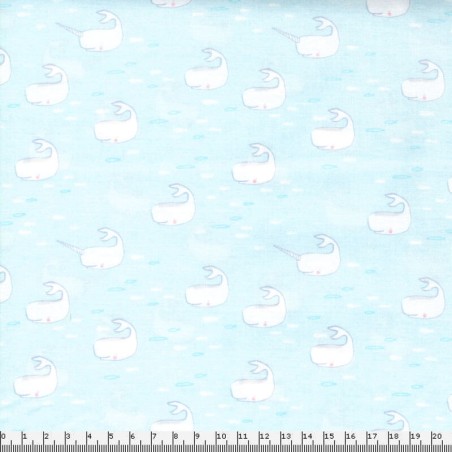 Tissu Michael Miller petites baleines