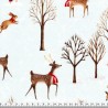 Tissu forêt en hiver fd bleu 100% coton percale larg 140cm Tissu forêt en hiver fd bleu 100% coton percale larg 140cm