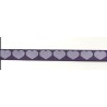 Rubans Tissés Coeur violet