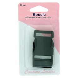 Boucle 25 mm pour sangle col.noir