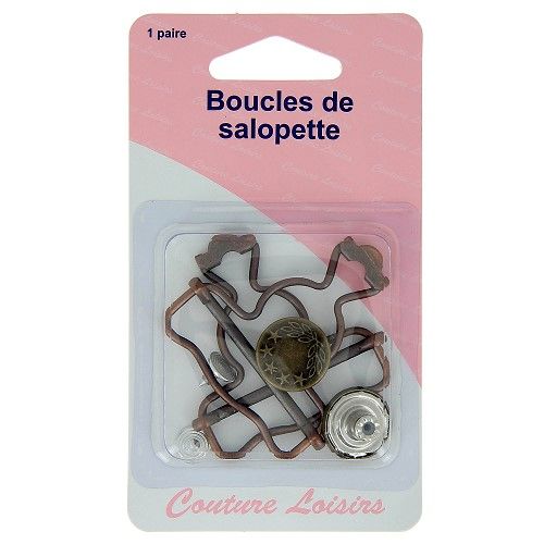 Boucles salopette bronze X2