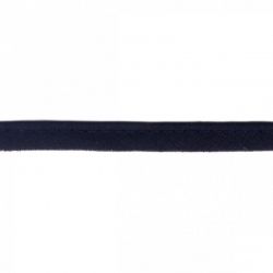 Passepoil 100 % lin bleu marine largeur 10 mm