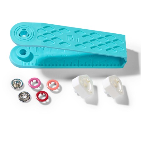 Boutons pression jersey 8mm tons rouge