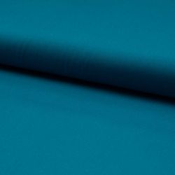 Tissu popeline unie bleu pétrole largeur 145 cm