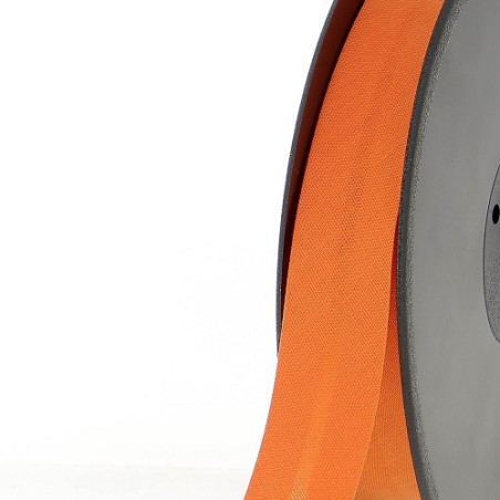 Biais replié 20 mm 50 % coton/50 % poly orange