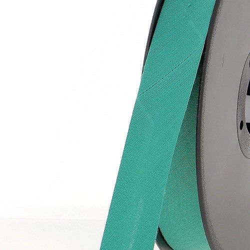 Biais replié 20 mm 50 % coton/50 % poly vert