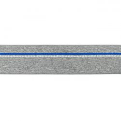 Elastique ligne bleu gris chiné moyen 40mm