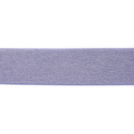 Elastique pailleté 50mm bleu/argent