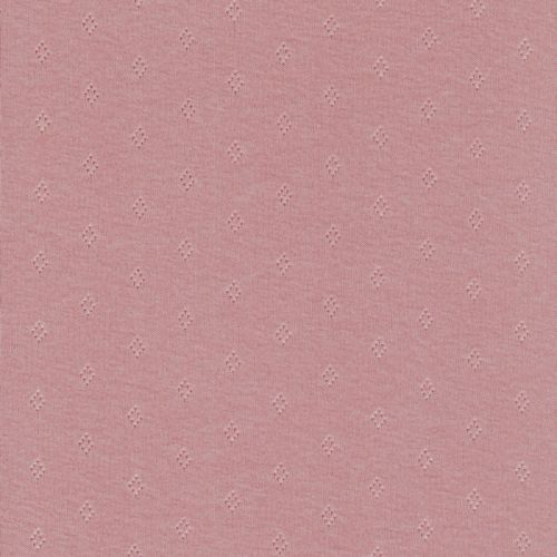 Tissu jersey ajouré pointelle rose