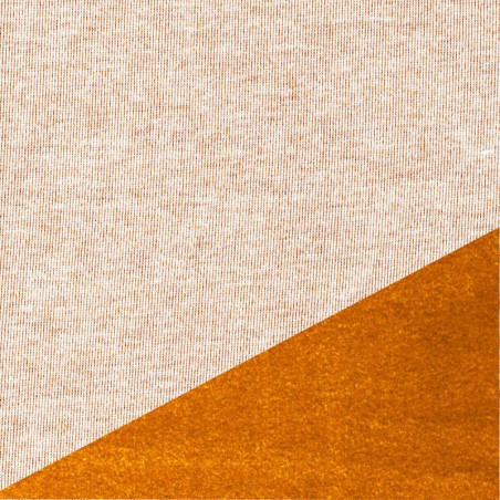 Tissu maille effet manteau beige chiné jaune 90%pol/10%vis l