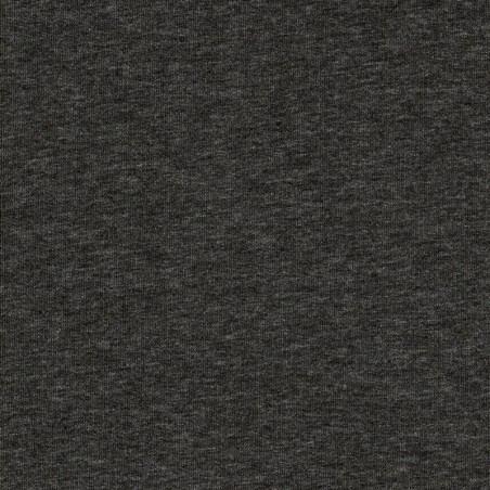 Tissu sweat chiné gris foncé