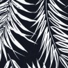 Tissu jersey feuilles de palme fond marine Tissu jersey feuilles de palme fond marine