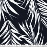 Tissu jersey feuilles de palme fond marine Tissu jersey feuilles de palme fond marine