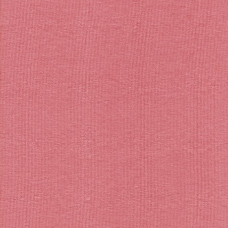 Tissu jersey BIO rose thé 95%cot/5%el larg 150cm