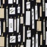 Tissu bougies or fond noir Rico Design Tissu bougies or fond noir Rico Design