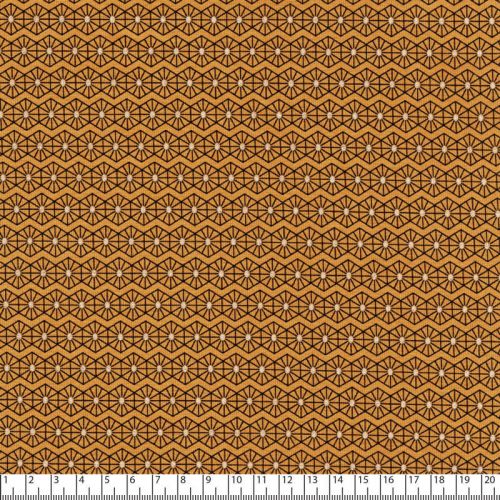 Tissu jersey graphique lurex fond jaune