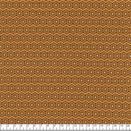 Tissu jersey graphique lurex fond jaune