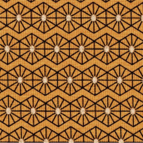 Tissu jersey graphique lurex fond jaune