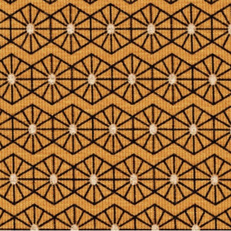 Tissu jersey graphique lurex fond jaune