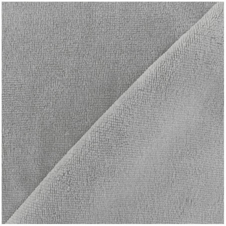 Tissu micro éponge double face gris clair
