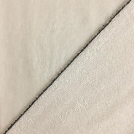 Tissu micro éponge double face écru