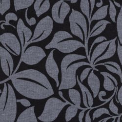 Tissu jersey punta di roma fleurs gris/noir 55%pl/45%vis lar