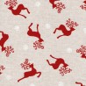 Tissu grands cerfs fond beige Tissu grands cerfs fond beige