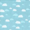 Tissu summer clouds bleu 100% coton larg 110 cm Tissu summer clouds bleu 100% coton larg 110 cm