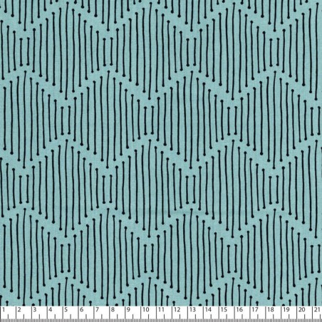 Tissu graphique fd vert 100%coton larg 110 cm