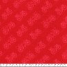 Tissu coton vélos dans les Alpes fond rouge