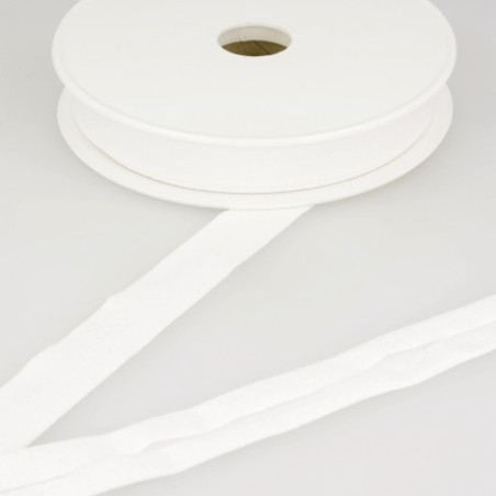 Biais jersey blanc 92%vi/8%el 20 mm