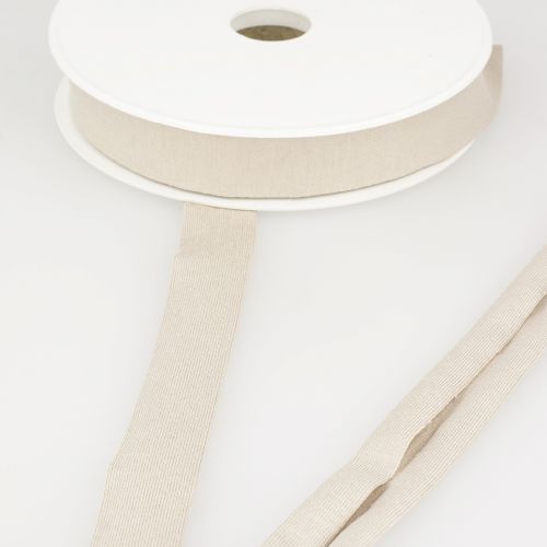 Biais jersey beige 20 mm